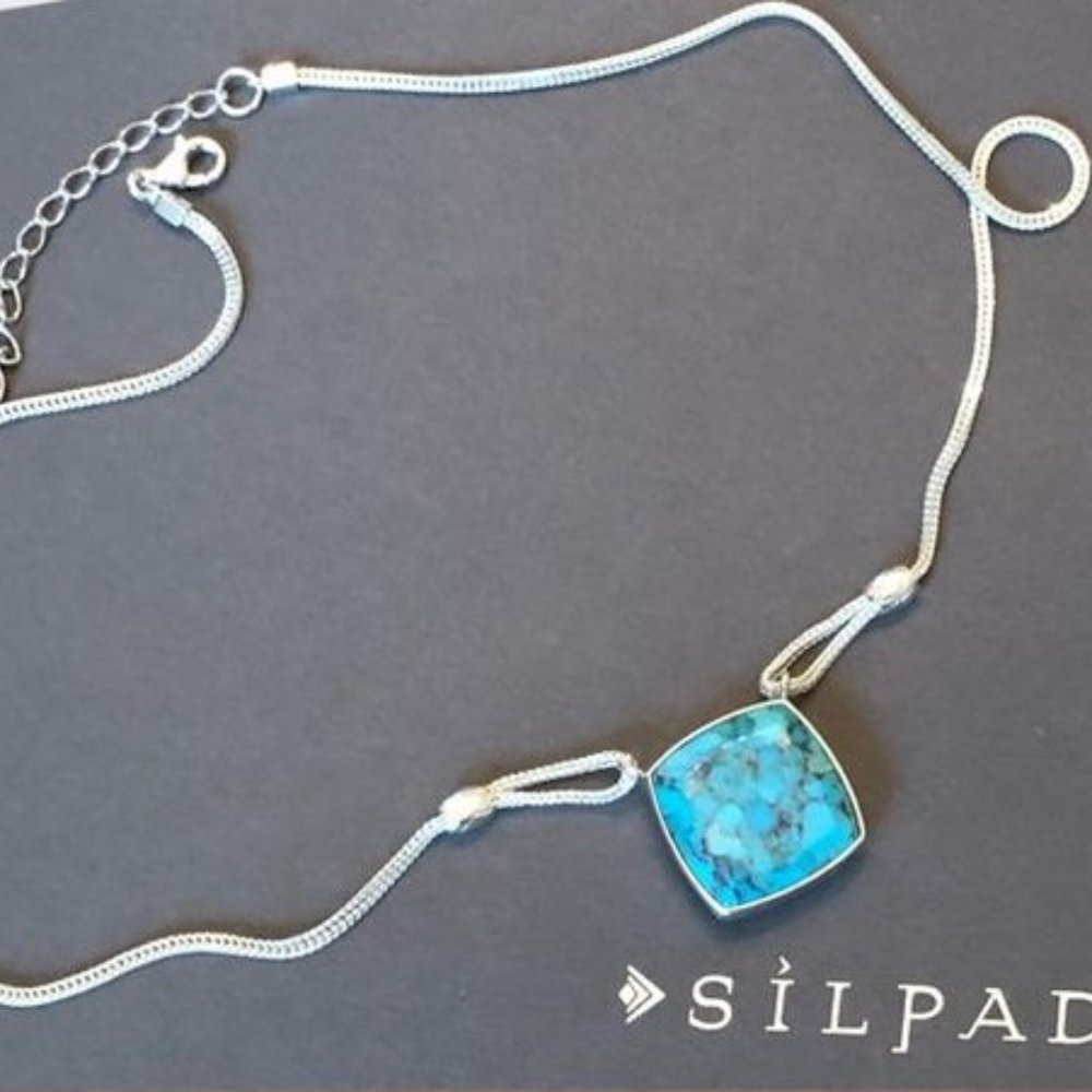 Silpada Sterling Reversible Turquoise Necklace